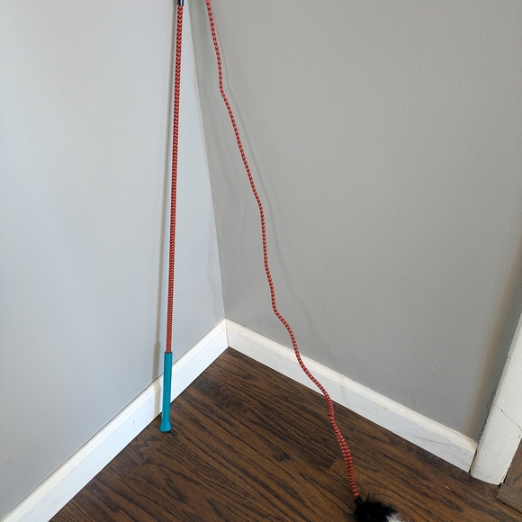 Red and Black Cat Toy Wand - Picture 4 of 4